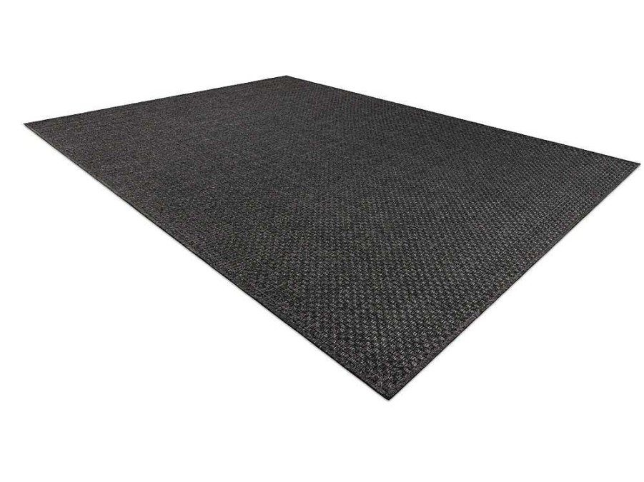 RugsX Tapijt Voor Buiten | Sisal Tapijt Timo 0000 Buitenshuis Zwart 120X170 Cm