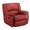 Vente-unique Set Zitbank + Fauteuil | Driezits Relaxbank En Relaxfauteuil Van Leer Aroma - Rood