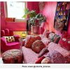 Vente-unique Handstoel | Draaibare Fauteuil Hand Catchy Van Fluweel - Fuchsia