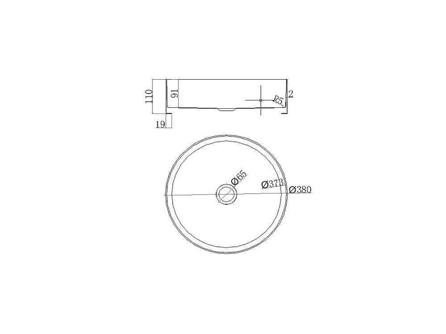 Shower & Design Wastafel | Ronde Wastafel Om Te Plaatsen - Geborsteld Metaal - 38 Cm - Dechatel