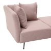 Vente-unique Chaise Longue | Chaise Longue Rechts Van Roze Stof Napasa