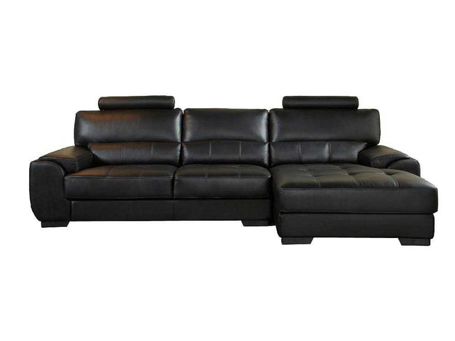 LINEA SOFA Leren Zitbank | Hoekbank Van Leer Metropolitan Ii - Zwart - Hoek Rechts