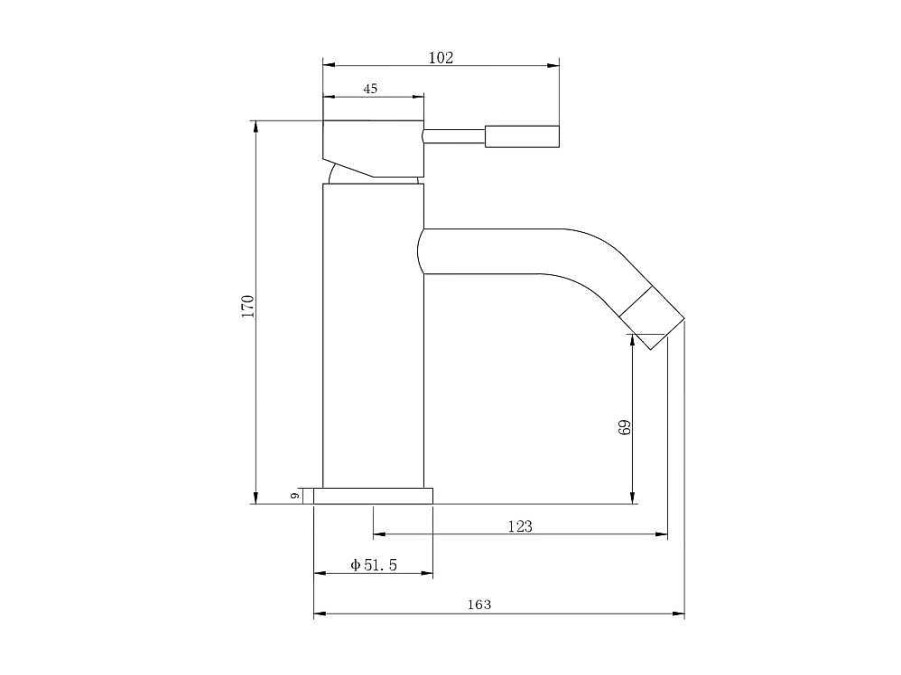 Shower & Design Kraan | Set Van 2 Mechanische Mengkranen Met Ronde Vorm Van Roestvrij Staal - Geborsteld Nikkelkleurig - H17 Cm - Salavan