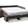 Vente-unique Slaapbank Met Matras | 3-Zits Express Slaapbank Van Olijfgroene Stof - Matras 14 Cm - Bevis