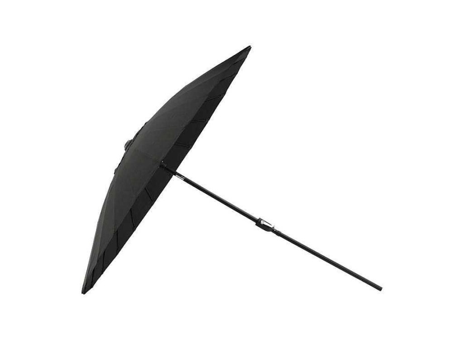 Vente-unique Parasol | Palmetto Parasol Met Kantelfunctie Zwart.