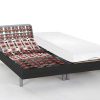 DREAMEA Elektrisch Relaxatiebed | Elektrisch Bed Bedbodem En Matras Latex-Instap Cassiopee Iii Van Dreamea - Zwart - Motoren Okin - 2X80X200 Cm