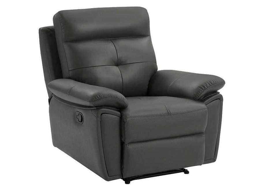 Vente-unique Relaxfauteuil | Relaxfauteuil Van Grijs Leer Vineta