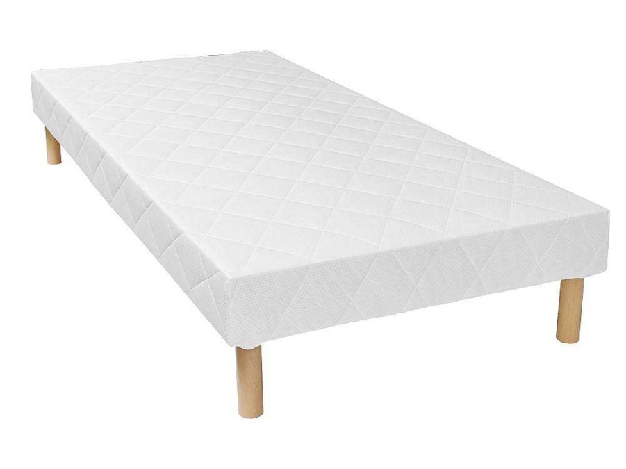 Morgengold Set Matras En Lattenbodem | Set Bedbodem + Matras Met Veren Wolkenlos Van Morgengold - 90 X 190 Cm