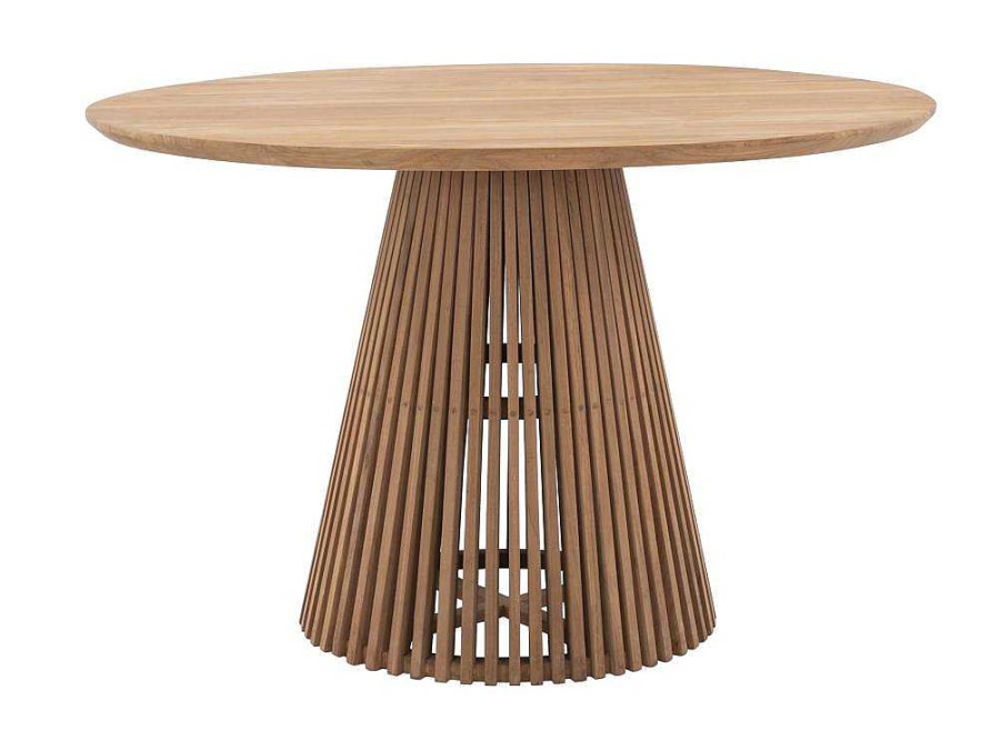 MYLIA Eettafel | Tuineettafel Van Teakhout D120 Cm - Licht Naturel - Triani