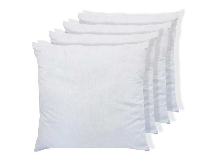 DREAMEA Hoofdkussen | Set Van 4 Zachte Hoofdkussens 60 X 60 Cm - 400 Gr - Wit - Torivia