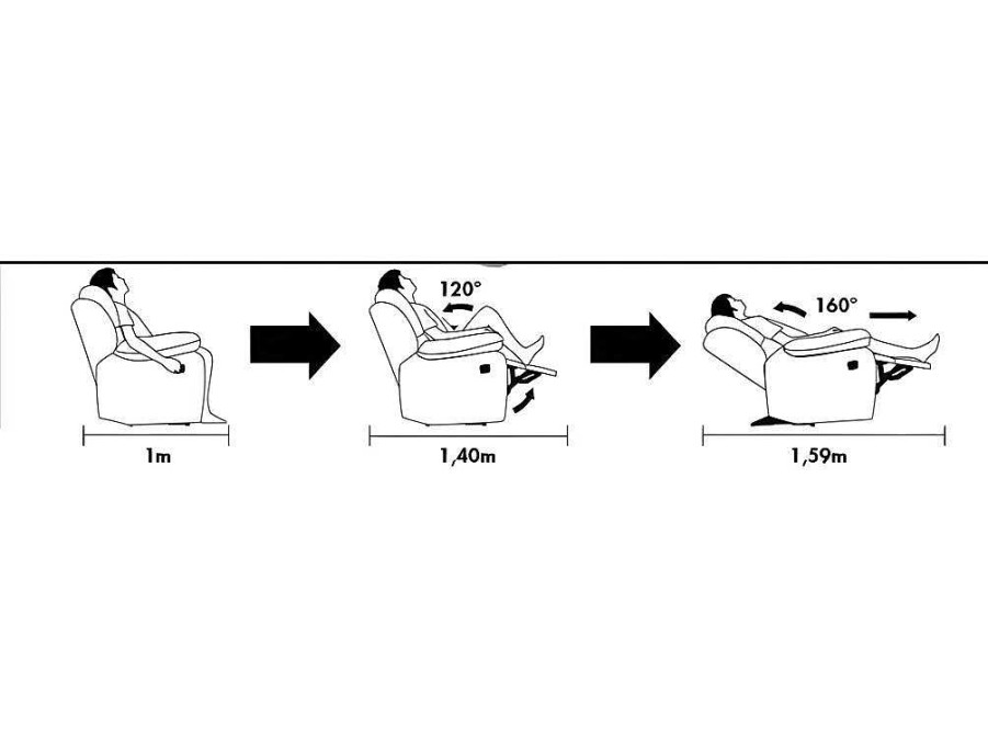 Vente-unique Relaxbanken Met Manuele Relaxfunctie | Tweezits Relaxbank Van Leer Evasion - Bruin