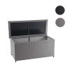 Vente-unique Tuinopslag | Kussenbox Van Polyrattan Mcw-D88 Iii, Basic Grijs, 63X135X52Cm 320L