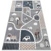 RugsX Kindervloerkleed | Tapijt Fun Strade Voor Kinderen, Straat, Stad Van Grijs 140X190 Cm