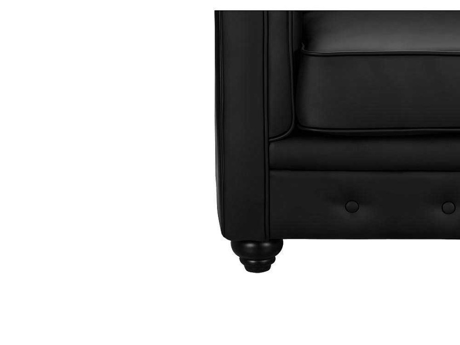 Vente-unique Set Zitbank + Fauteuil | Driezitsbank En 2 Fauteuils Chesterfield Van Kunstleer - Wit