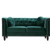 Vente-unique Chesterfield Zitbank | 2-Zitsbank Smaragdgroen Fluweel Turner