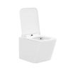 Vente-unique Hangend Toilet | Set Voor Witte Hang-Wc Met Decoratief Voorwandsysteem - Clemona