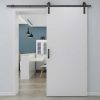 Vente-unique Schuifdeur | Schuifdeur Varin - H205 Cm X L93 Cm - Mdf + Wit Pvc