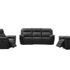 Vente-unique Set Zitbank + Fauteuil | 3+2 Zits Relaxbank En -Fauteuil Van Buffelleer Pakita - Zwart