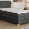 Palacio Elektrisch Relaxatiebed | Set Boxspring Hoofdbord + Elektrische Bedbodem + Matras + Topmatras Castel Van Palacio - 100X200Cm - Lichtgrijze Stof