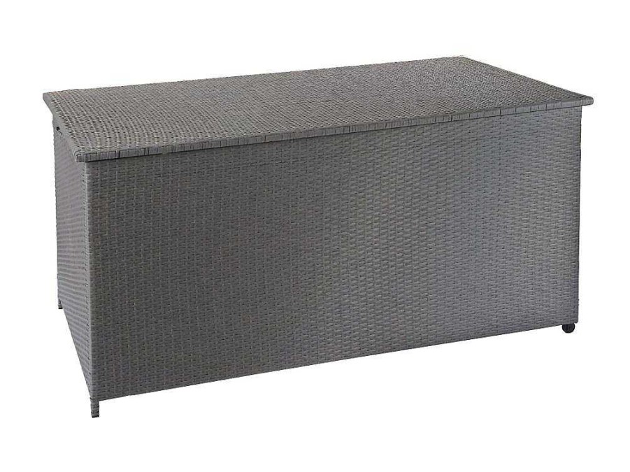 Vente-unique Tuinopslag | Kussenbox Van Polyrattan Mcw-D88 Iii, Premium Grijs, 80X160X94Cm 950L