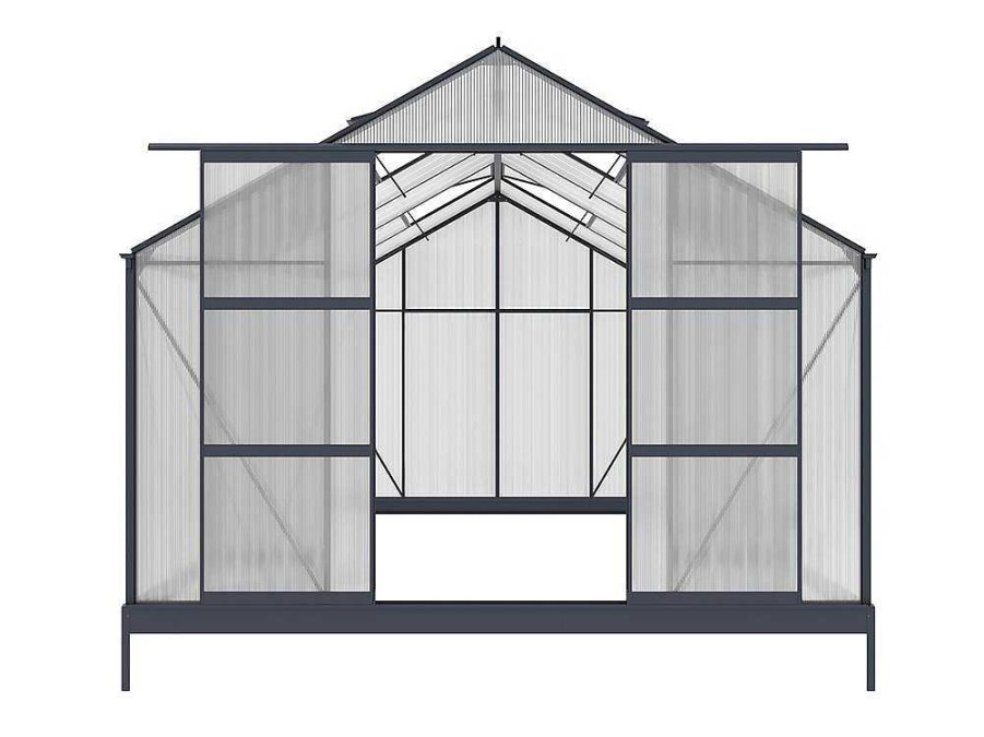 EXPERTLAND Tuinkas | Tuinserre Van Polycarbonaat In 13M Kalida - Antraciet