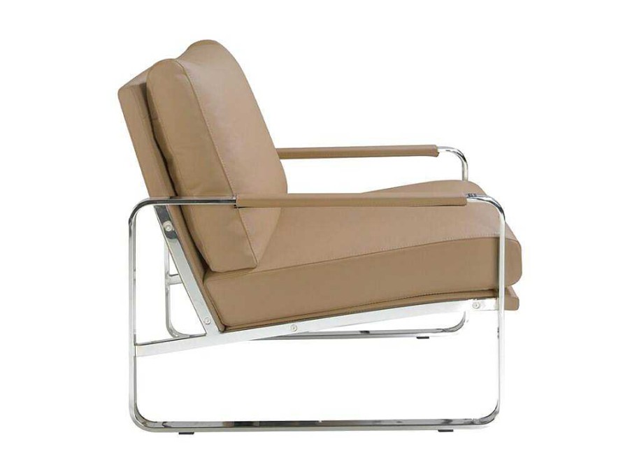 Angel Cerda Fauteuil Kunstleer | Creme Eco-Leren Gestoffeerde Fauteuil 5046 Angel Cerda