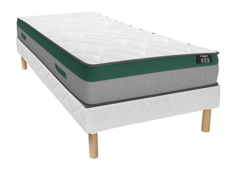 Ysmée Set Matras En Lattenbodem | Set Bedbodem + Matras Met Pocketveren Prestige Van Ysmee - 90 X 200 Cm