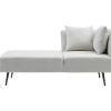 Vente-unique Chaise Longue | Chaise Longue Links Van Cremekleurige Stof Napasa