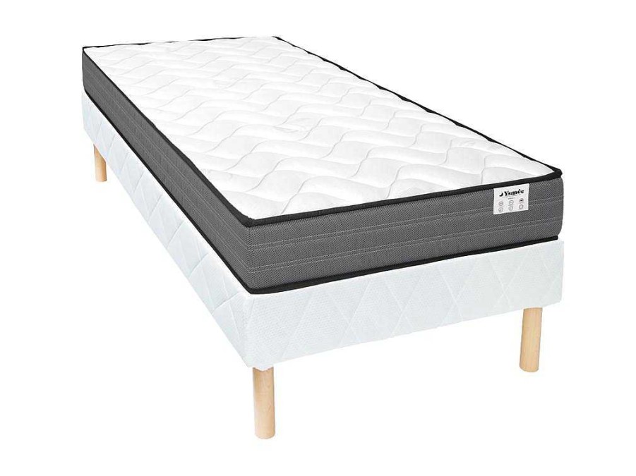 Ysmée Set Matras En Lattenbodem | Set 90 X 190 Cm Bedbodem + Matras Met Pocketveren - Ambracie Van Ysmee