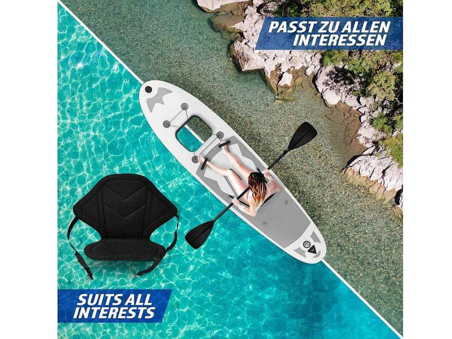 Vente-unique Watersport | Sup Board Anubis 366 Cm - Zilver - Incl. Accessoires