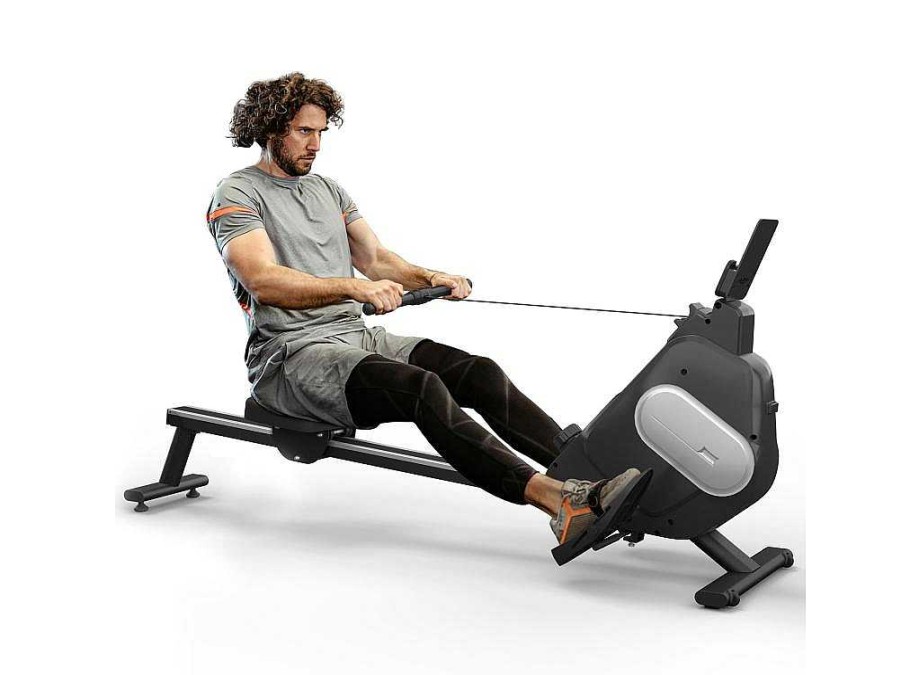 Vente-unique Fitness | Magnetische Roeimachine Voor Home Gym Office Workout 16 Niveau Instelbare Weerstand Met Lcd-Monitor