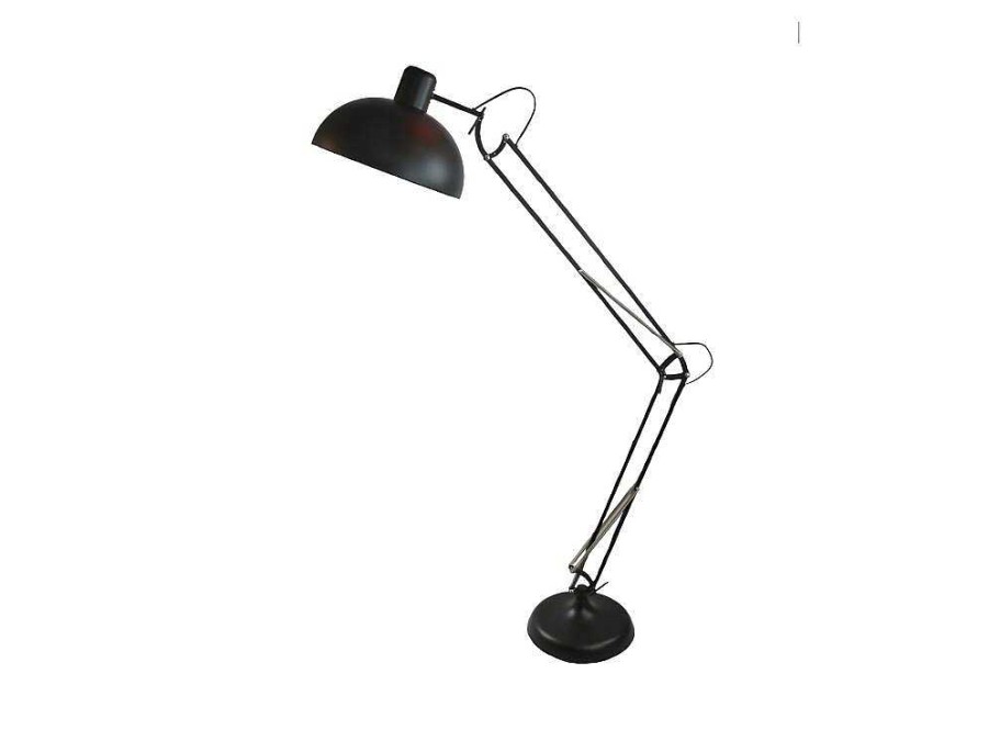 Vente-unique Staande Lamp | Gearticuleerde Staande Lamp Giant - Zwart - H182 Cm