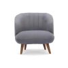 PASCAL MORABITO Fauteuil | Fauteuil Van Boucle Stof - Antraciet - Janina