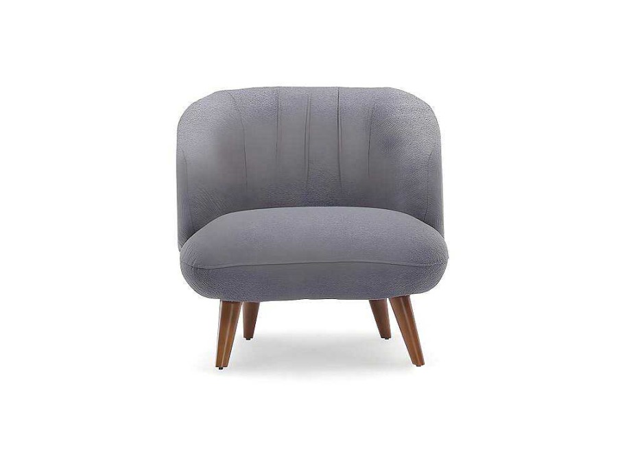 PASCAL MORABITO Fauteuil | Fauteuil Van Boucle Stof - Antraciet - Janina