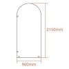 Shower & Design Douchewand | Italiaanse Douchewand Ronde Hoeken - 90 X 215 Cm - Airlie