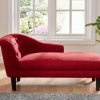 Vente-unique Chaise Longue | Chaise Longue - Hoek Rechts - Anouk Van Stof - Rood