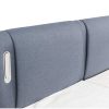 Palacio Elektrisch Relaxatiebed | Set Boxspring + Hoofdbord Met Ledlampjes + Elektrische Relaxbedbodems + Matras + Topmatras - 2 X 90 X 200 Cm - Blauwe Stof - Astemi Van Palacio