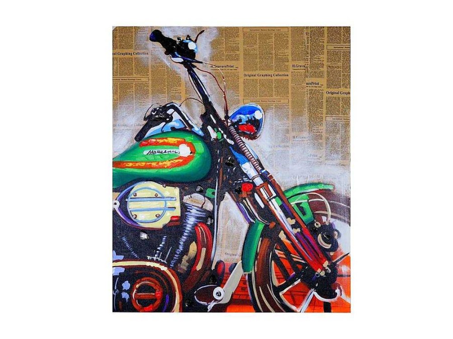 Vente-unique Schilderij | Olieverfschilderij Motor Handgeschilderd