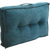 OZAIA Huistextiel | Set Van 2 Palletkussens Van Ribfluweel - L60 X D40 Cm - Blauw - Baila