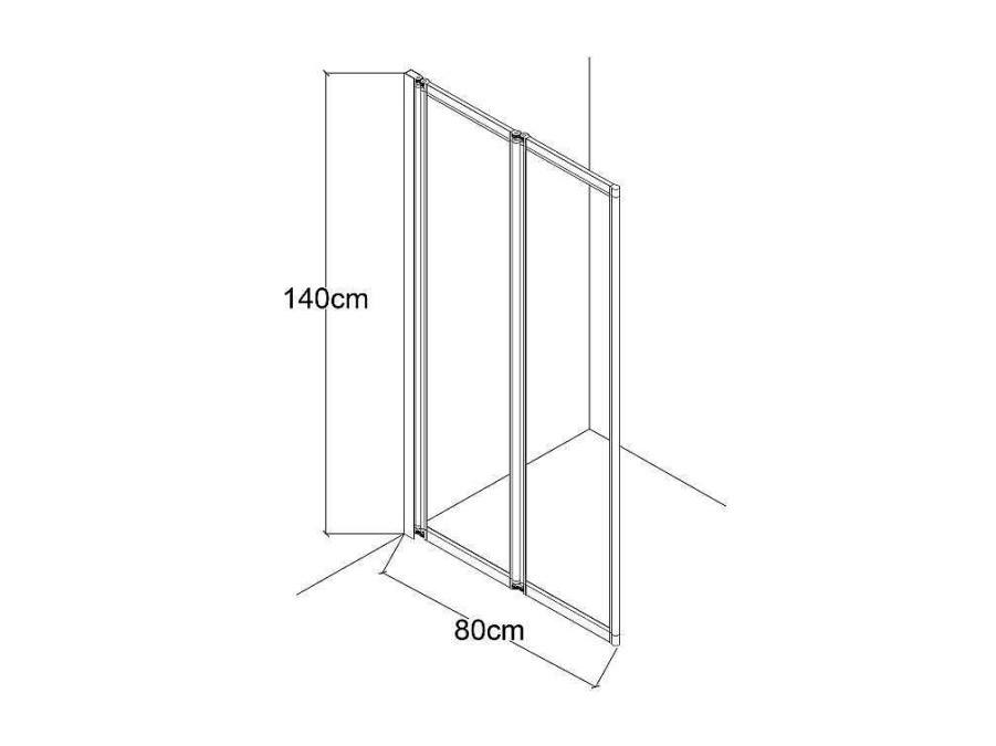 Shower & Design Badscherm | Vouwbaar Badscherm In Metaal Matzwart Industriele Stijl 80 X 140 Cm District