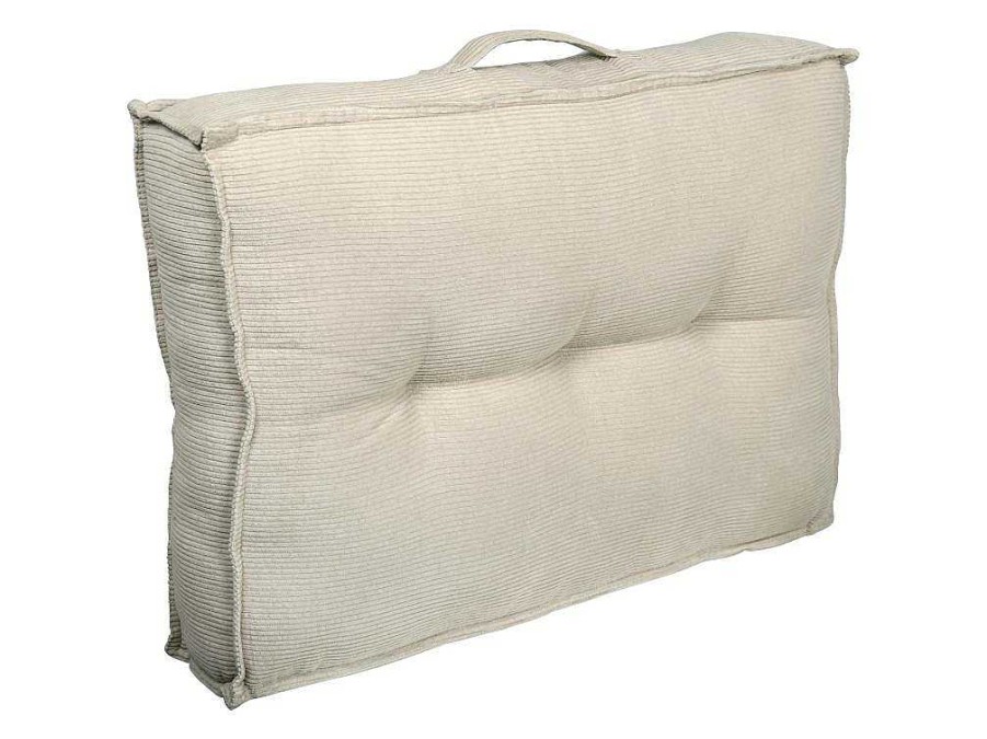 OZAIA Huistextiel | Set Van 1 Matras + 2 Palletkussens Van Ribfluweel - Beige - Baila