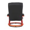 Vente-unique Fauteuil Kunstleer | Aprilia Relaxfauteuil Met Kruk, Zwart