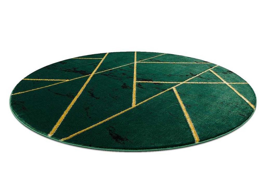 RugsX Tapijt Rond | Tapijt Emerald Exclusief 1012 Cirkel - Glamour, Stijlvol Marmer, Geome Cercle 200 Cm