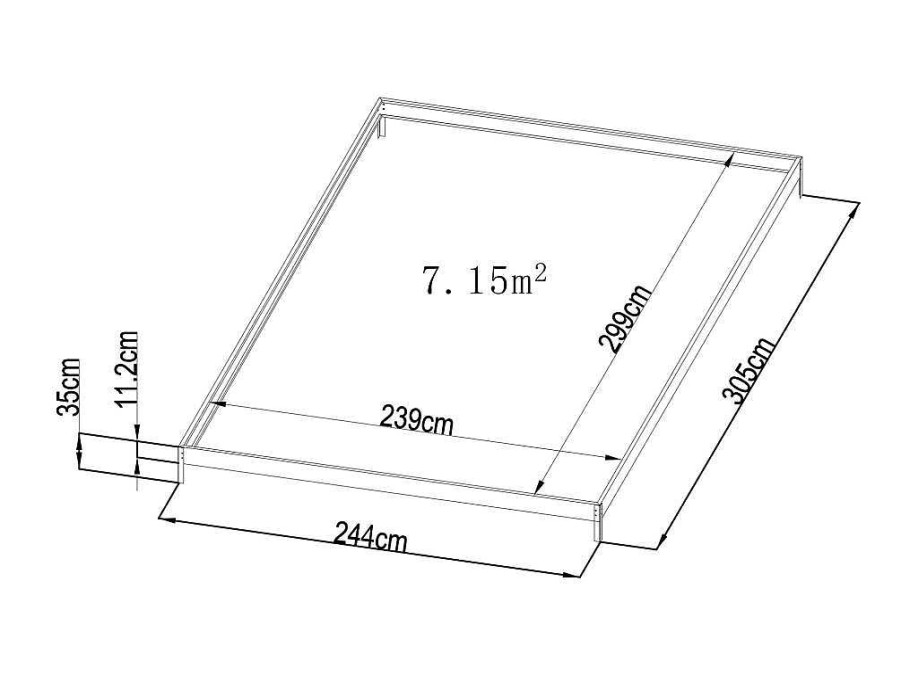 EXPERTLAND Tuinkas | Tuinserre Van Polycarbonaat 7.5 M Greenea Ii - Antraciet