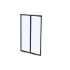 Vente-unique Glazen Binnenraam | Hoekraam Werkplaats Van Gepoedercoat Aluminium - L120 X B60 X H130 Cm - Zwart - Bayview