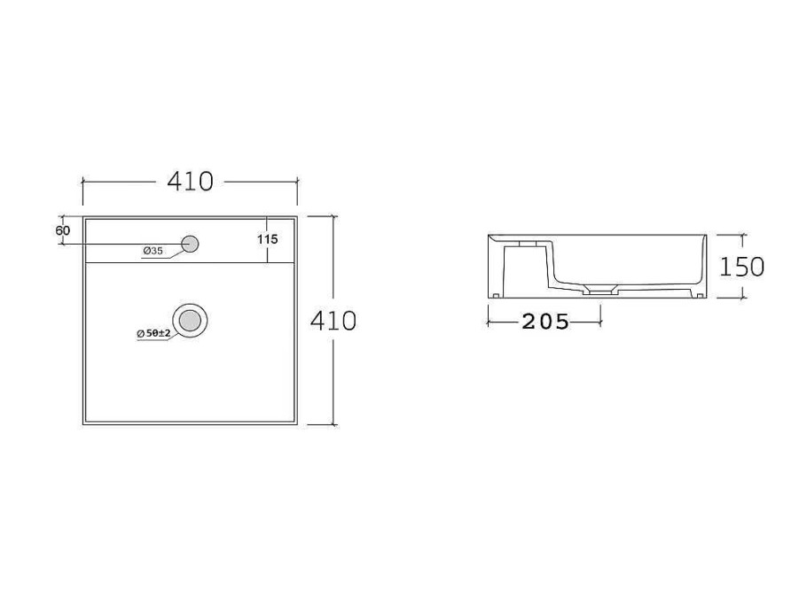 Vente-unique Dubbele Wastafel | Hangend Badkamermeubel Met Dubbele Wastafel - Grijs - 150 Cm - Magdalena Ii