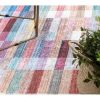 RugsX Klein Tapijt | Andre 2295 Tapijt Wasbaar Klaver Strips Antislip - Roze / Blauw 120X170 Cm