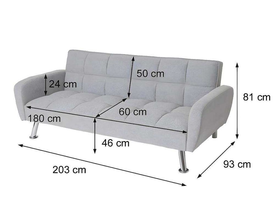 Vente-unique Klik-Klak En Bz Slaapbank | Bank Mcw-K19, Fluweel Zwart