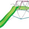 Vente-unique Spel Voor Buiten | Klimkoepel Met Glijbaan Van Groen Staal 3,26 M - Sedoni