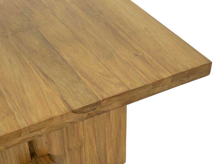 Vente-unique Eettafel | Eettafel 8 Plaatsen Van Teakhout - Kleur: Naturel - Lenida